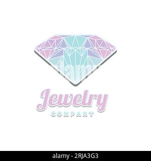 Diamond Gem Crystal Logo Vector For Jewelry Logo Design Inspiration Stock Vector