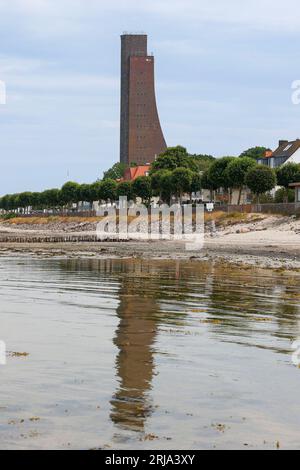 View from the sea of the Naval Memorial in Laboe, Schleswig-Holstein, Germany,Europe. Stock Photo