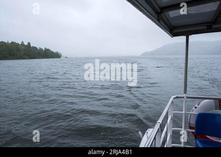 Riding the boat on Windemere, Lake District UK Stock Photo