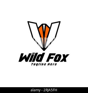 W fox logo concept for print brand, design and online marketing Stock Vector