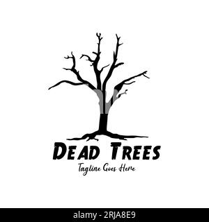 Leafless Dry Tree Vector Design, Dead Tree Logo Stock Vector