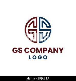 Logo Initials GS Circular Vector Stock Vector