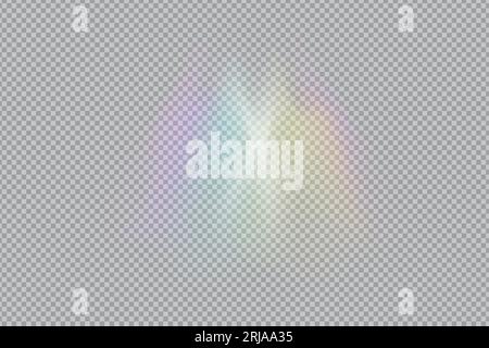 prism rainbow light. Stock vector illustration in realistic style. Stock Vector