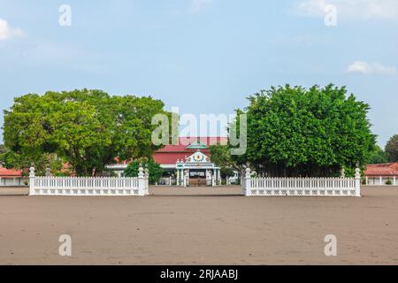 July 15, 2023: Royal Palace of Yogyakarta, a palace complex built in 1755 and located at Yogyakarta city, Indonesia, is a center of Javanese culture, Stock Photo