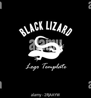 Lizard Gecko Silhouette Logo Template Design Inspiration Stock Vector