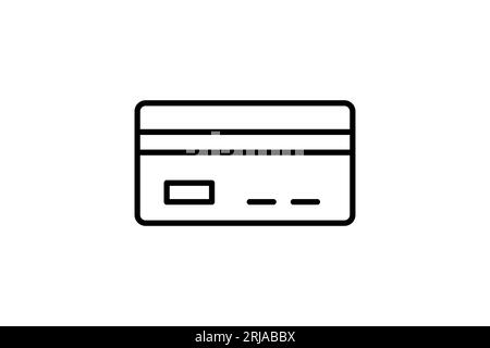 Credit Card Icon. Icon related to Credit and Loan. suitable for web site design, app, user interfaces, printable etc. Line icon style. Simple vector d Stock Vector