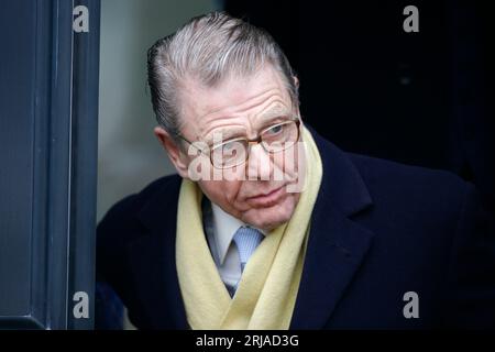 English Actor Edward Fox attends the wedding of Billie Piper and Laurence Fox at the Parish Church of St. Mary on December 31, 2007 in Easebourne, West Sussex, England.  Picture James Boardman Stock Photo