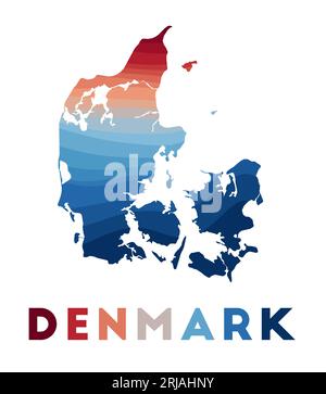Illustration of flag in map of Denmark Stock Vector Image & Art - Alamy