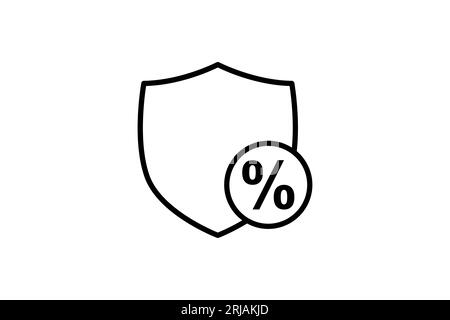 Safe Loan Icon. Icon related to Credit and Loan. suitable for web site design, app, user interfaces, printable etc. Line icon style. Simple vector des Stock Vector