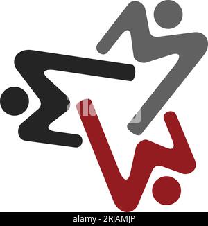 connection people logo template Isolated. Brand Identity. Icon Abstract Vector graphic Stock Vector