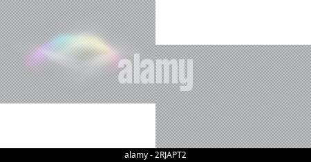 prism rainbow light. Stock vector illustration in realistic style. Stock Vector