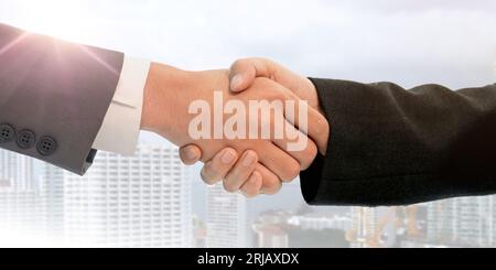 Business Handshake Abstract Background for Trust as Concept Stock Photo ...