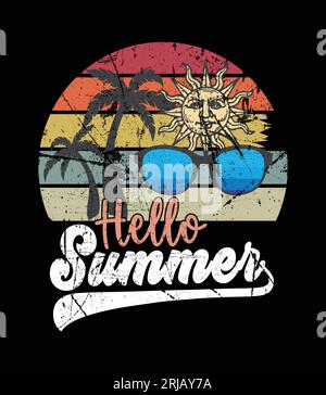 Summer unique t-shirt design, vector t-shirt Stock Vector