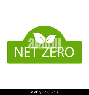 net zero carbon footprint icon vector emissions free  no atmosphere pollution CO2 neutral stamp for graphic design, logo, website, social media, mobil Stock Vector