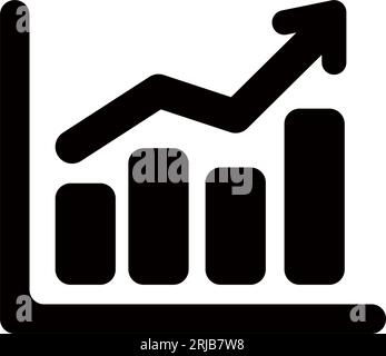 Business growth vector icon illustration Stock Vector