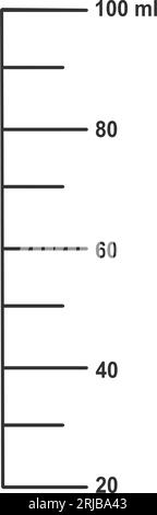 Scale with 100 ml liquid volume for measuring cups to preparing cooking ...