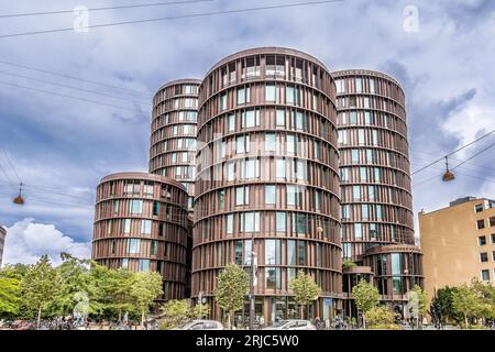 Axel towers opposite Tivoli in central Copenhagen, Denmark Stock Photo