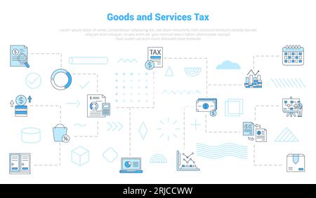 gst goods and services tax concept with icon set template banner and ...