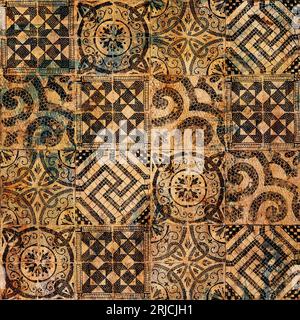 Background of vintage ceramic tiles Stock Photo