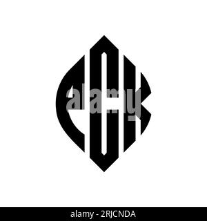 PCK circle letter logo design with circle and ellipse shape. PCK ellipse letters with typographic style. The three initials form a circle logo. PCK Ci Stock Vector