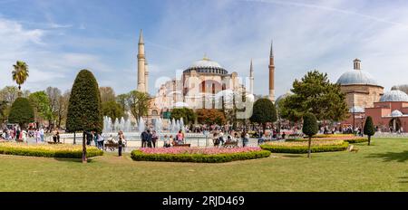 A picture of the Hagia Sophia and the Sultan Ahmet Park Stock Photo - Alamy
