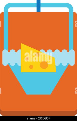 Mousetrap with cheese icon Stock Vector