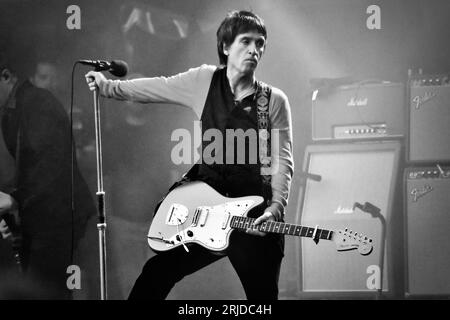 Johnny Marr, former guitarist of The Smiths, pictured performing live at Hardwick Festival in August 2023. Credit: James Hind/Alamy Stock Photo. Stock Photo