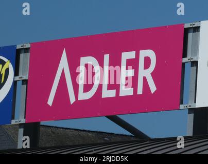 Cologne, Germany. 20th Aug, 2023. Logo, lettering of Aral AG on a gas ...