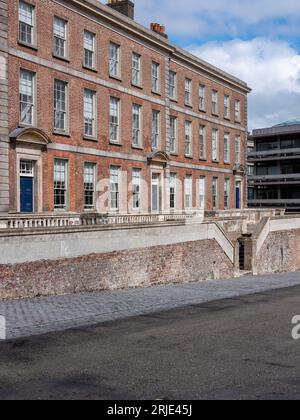 Georgian architecture around Dublin Castle in Dublin city, Ireland. Stock Photo