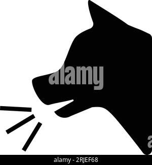 Guard dog inside icon Stock Vector