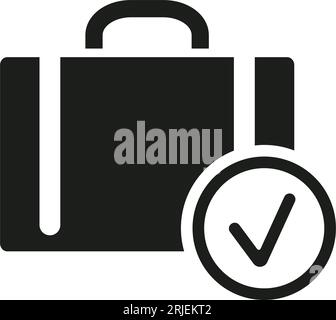Baggage as customs control simple icon Stock Vector