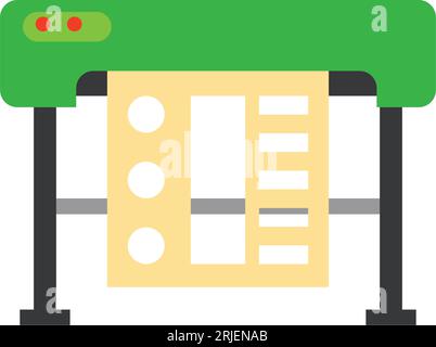 Cutting plotter printer icon Stock Vector