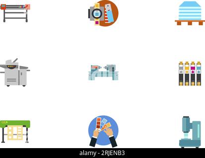 Typography Icon Set Stock Vector