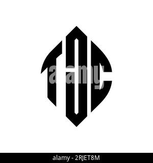 TJC circle letter logo design with circle and ellipse shape. TJC ellipse letters with typographic style. The three initials form a circle logo. TJC Ci Stock Vector