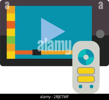 Smart tv control concept icon Stock Vector