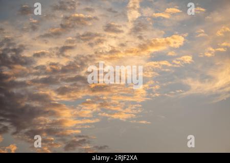 Cloudy sunset sky, Nature sky background Stock Photo