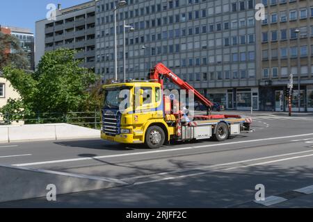 Luxembourg city-Luxembourg 06-05-2023. Tow truck intended for car deposition in Luxembourg City Stock Photo