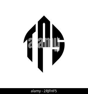 TPS circle letter logo design with circle and ellipse shape. TPS ellipse letters with typographic style. The three initials form a circle logo. TPS Ci Stock Vector