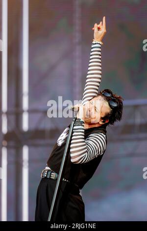 Hungary 11 August 2023 Yungblud live at Sziget Festival in Budapest © Andrea Ripamonti / Alamy Stock Photo