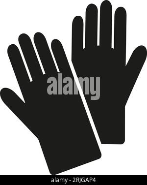 Gardening gloves simple icon Stock Vector