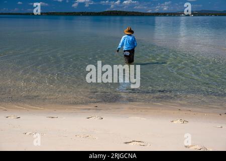 Salt Water flats at Inskip Point Queensland Stock Photo