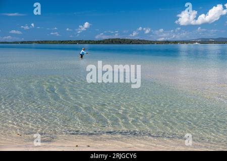 Salt Water flats at Inskip Point Queensland Stock Photo