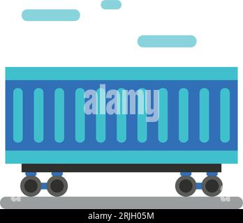 Cargo wagon icon Stock Vector