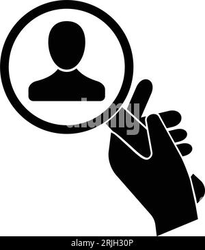 Recruitment of new candidate icon Stock Vector