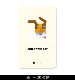Dog flat icon Stock Vector
