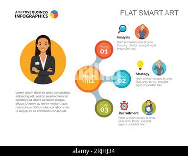 Flow Chart Slide Template Stock Vector