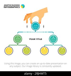 Tree Chart Slide Template Stock Vector