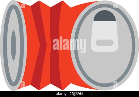 Crashed can vector icon Stock Vector