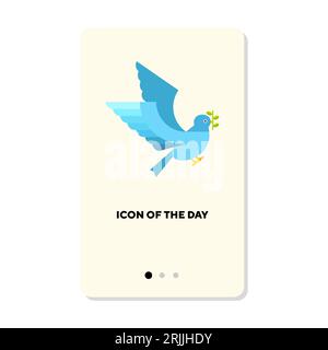 Bird flat vector icon Stock Vector