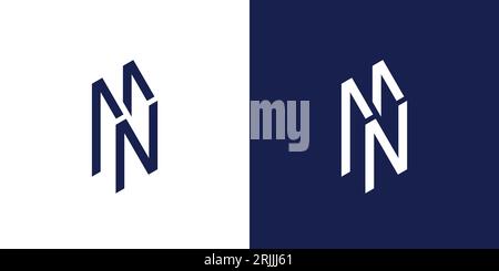 Modern and unique MN logo design Stock Vector